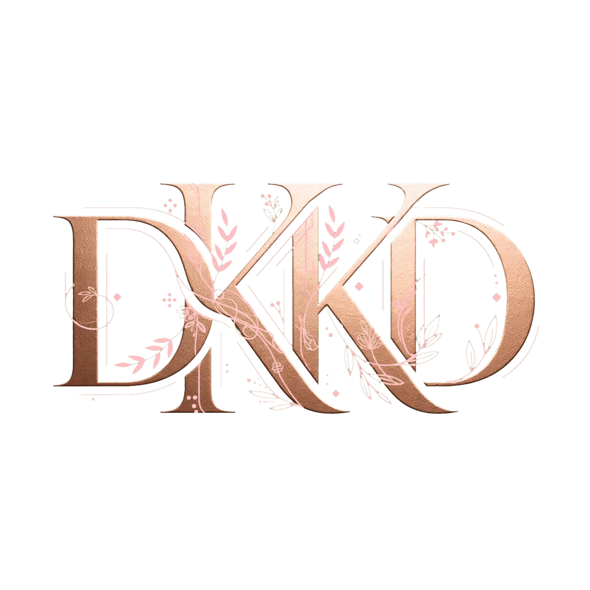 Propuesta de logo DKKD monograma floral