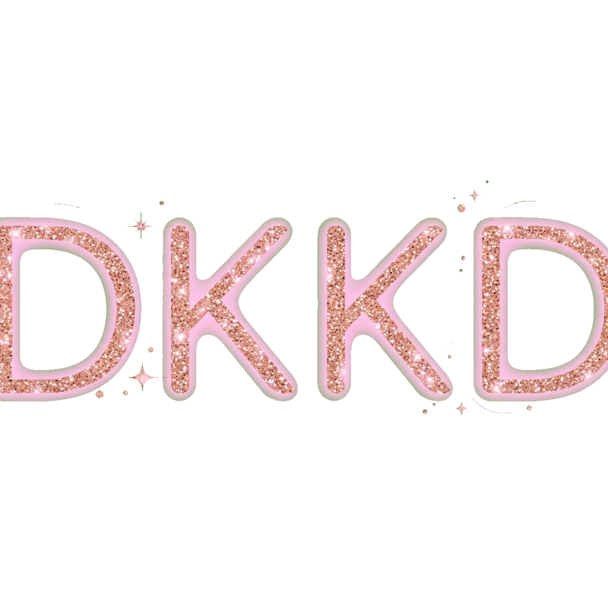 Propuesta de logo DKKD en glitter